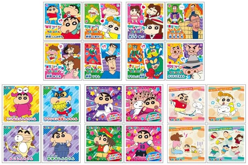 クレヨンしんちゃん ステッカーセット ステッカーセット スライドケース＆ステッカー 10枚入り 全6種